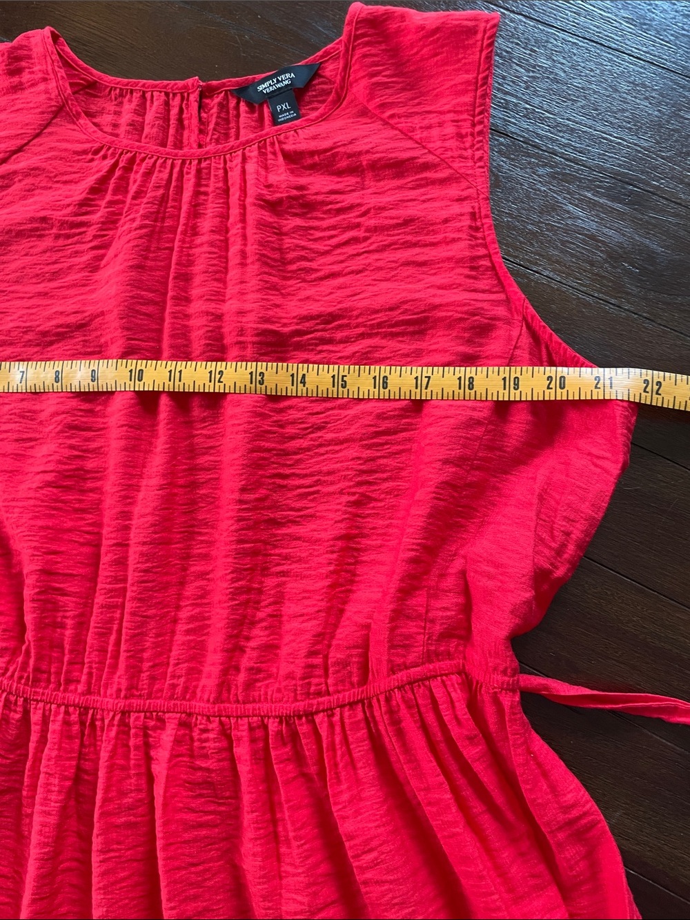 Simply Vera Sleeveless Red Tiered Maxi Summer Dress - Picture 9 of 12